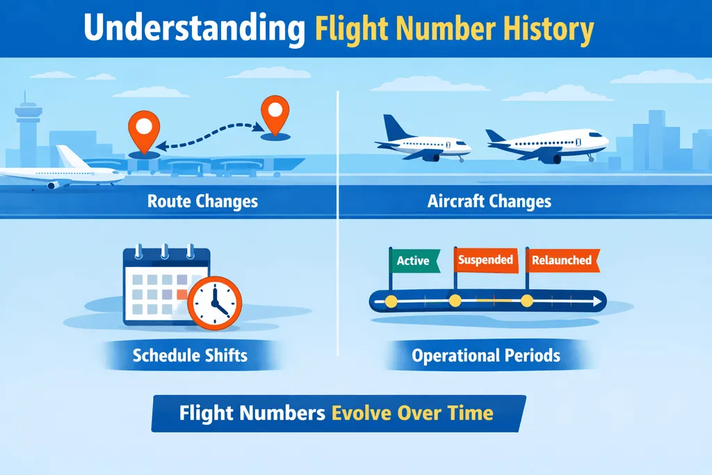 How do I track the history of American Airlines flight numbers over the years?