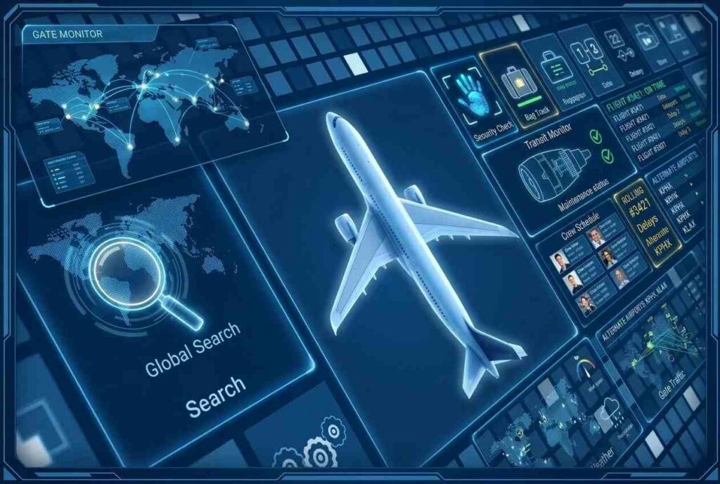airplane concept digital background