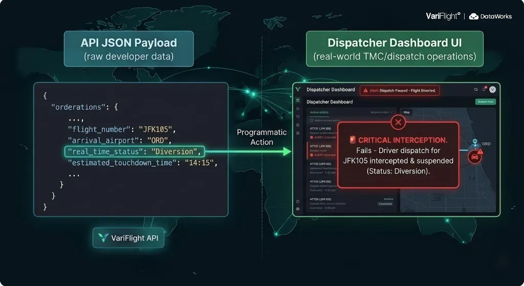 API JSON to Dispatch UI Mockup