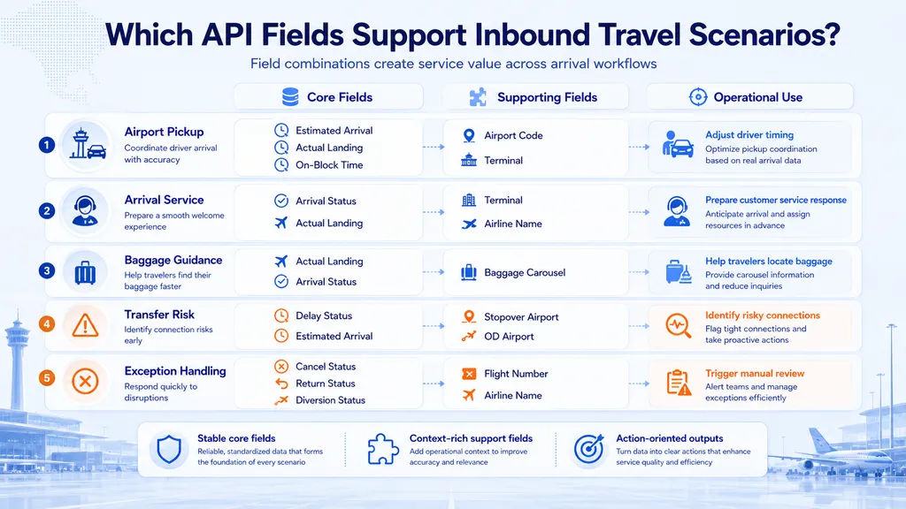 Which API Fields Support Inbound Travel Scenarios?